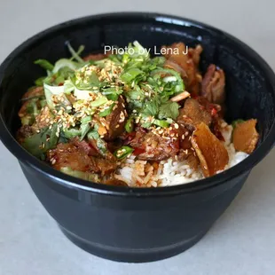 Lamb Brisket Rice Bowl 羊腩盖饭 ($13.99) - super flavorful and delicious! Mostly rice