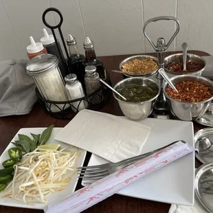 Sides the server brought out to us