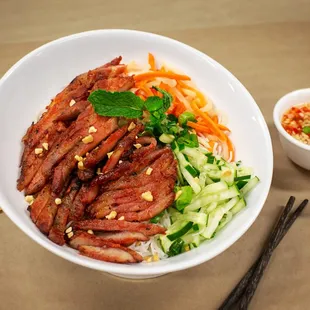 Pork Belly Noodle Bowl Salad