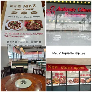The interior and menu