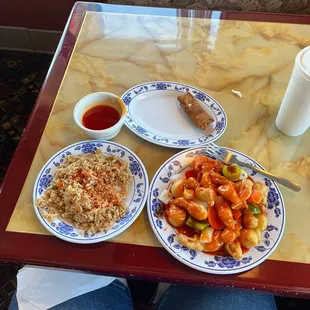 Sweet and sour chicken!!  Fresh and sooo yummy!!