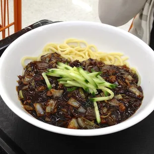 Jajangmyeon (black bean noodles)