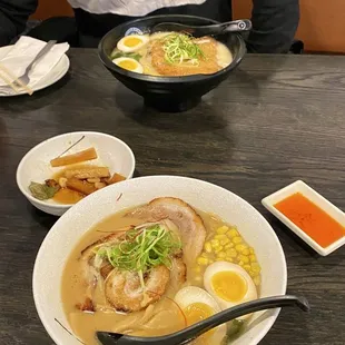 Katsu and pork cha shao ramen bowls. Authentic and delish.