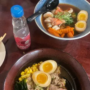 Seafood Ramen and Fatty Beef Ramen!