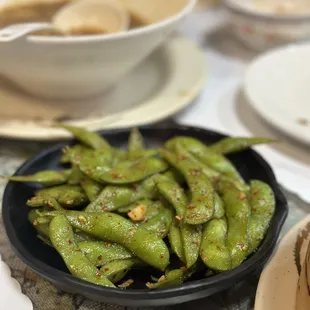 Garlic edamame