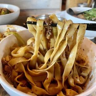 You Po Noodle (Ground Pork, Hot Chili Oil)