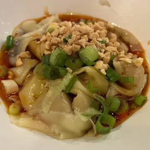 A4 - Sichuan spicy pork wonton (Hand made): $5