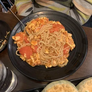 Tomato Scrambled Eggs Stir-Fried Noodle