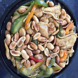 C7. Kung Pao Chicken with Stir-Fried Noodles