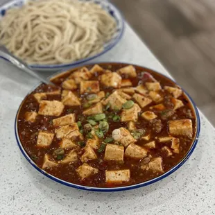 ig: @whatsviveating  |  mapo tofu and hand pulled noodles