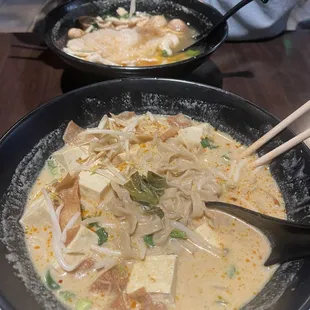 Curry noodle soup with tofu! A must have when it's cold out. Very filling.