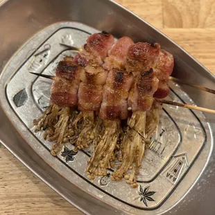 bacon needle mushroom