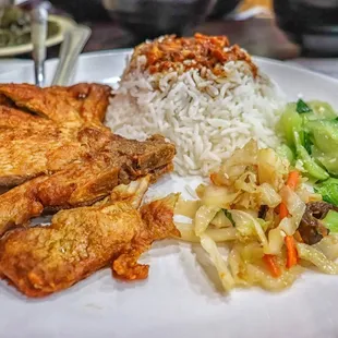 Fried Pork Chop with Rice