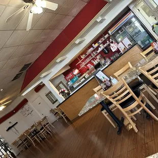 Big space, lots of tables -- light traffic on a Saturday afternoon.