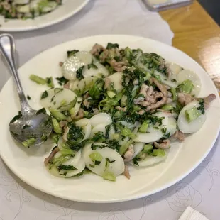 Preserved Vegetable and Pork Rice Cake