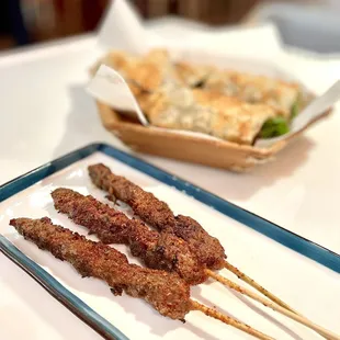 Lamb Skewers &amp; Beef Roll Pancake (back)
