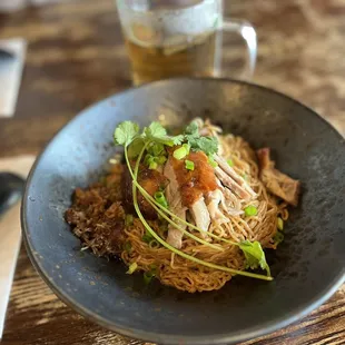 12. Roast Duck Dried Egg Noodles in XO Sauce