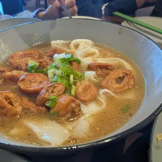 B22 Spicy Pig Intestine Flat Rice Noodle Soup