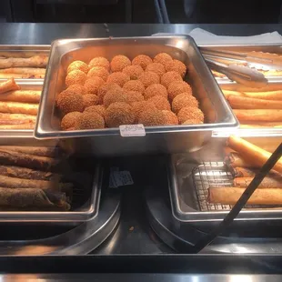 Pork, chicken, shrimp and ube Shanghai lumpia