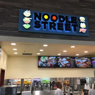 the restaurant's signage