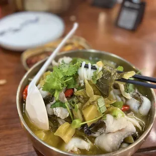 Pickles and fish noodles- the best