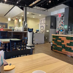 Robot brings you water! So cute!