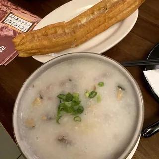7. Cilantro with Black Egg and Fish Congee