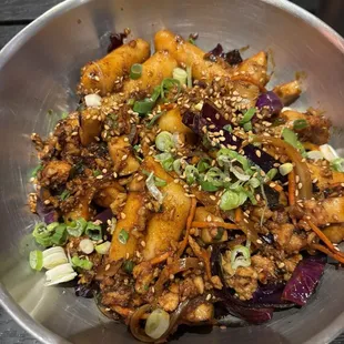 ddukbokki with ground chicken