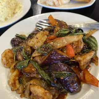 16. Thai Style Basil Eggplant