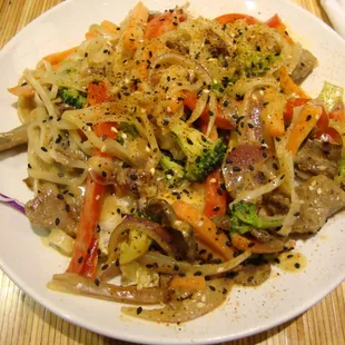 My order of Bangkok Curry, Noodles &amp; Company N Tower Road, Aurora, CO 80011 Location.  February 1st 2014.