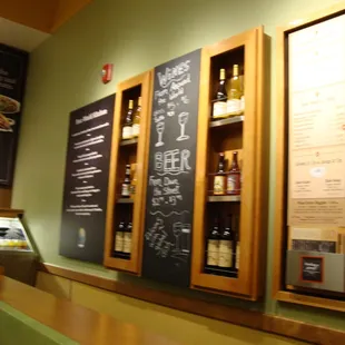 Pardon of the blurry picture Beer &amp; Wine Menu. N Tower Road, Aurora, CO 80011.  February 1st 2014. Taken where we were seating.