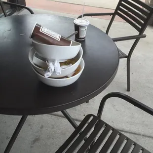 Dirty table. Lazy employees.