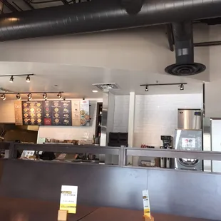 Front counter and kitchen