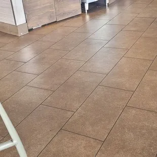 Hard to see but trash on floor