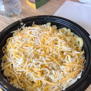 The &quot;cooked&quot; mac and cheese that the worker said is just cooked down because it&apos;s been sitting there!