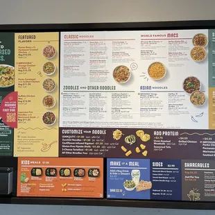 Menu board