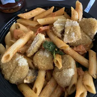 Vegan penne chicken