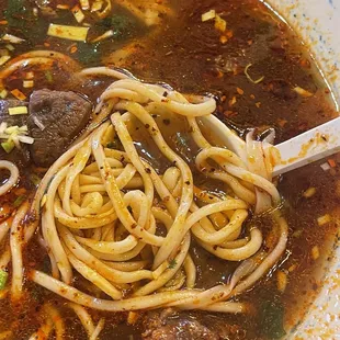Braised Beef Noodle Soup with Hot oil Sauce