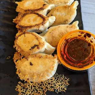 Pan fried pork dumplings