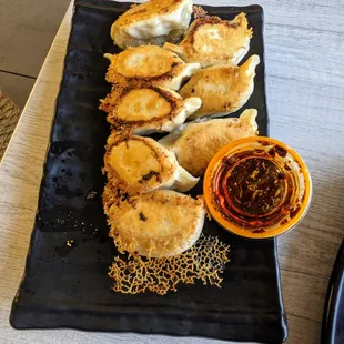 Pan fried pork dumplings