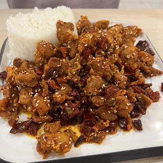 Dry Fried Spicy Chicken Popcorn