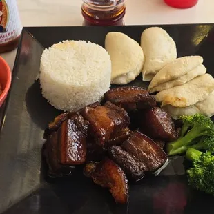Pork belly with an extra side of white rice