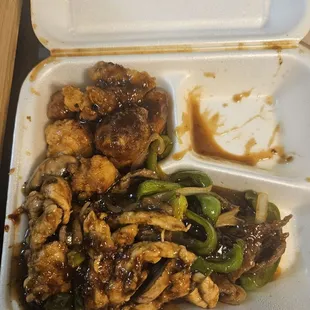 Thrown together combo plate.