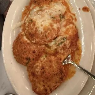 Fried ravioli in vodka sauce
