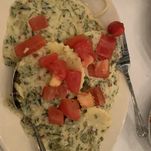Bacon Spinach Ravioli
