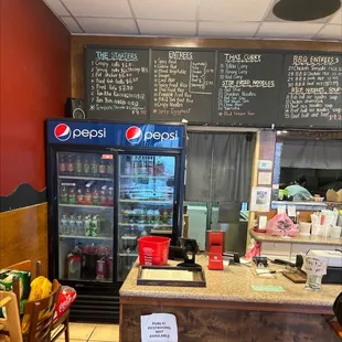 the menu of a restaurant