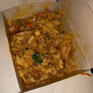 22. Drunken Noodles  Spicy level 8 with chx