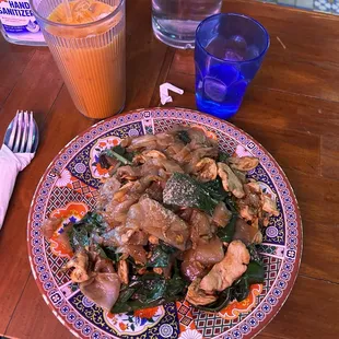 Pad See Ew Thai iced tea