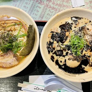 Truffle ramen and black garlic miso