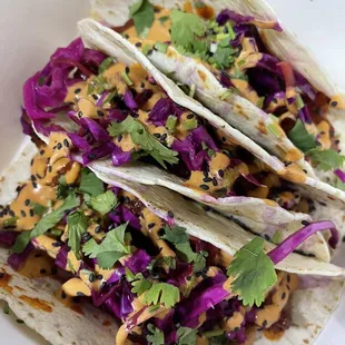 Korean Fried Chicken Tacos